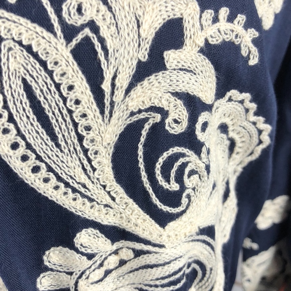 ECI Embroidered Voile Shirt Dress - Picture 4 of 6